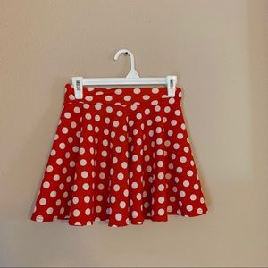 Red Polka Dot Mini Skirt